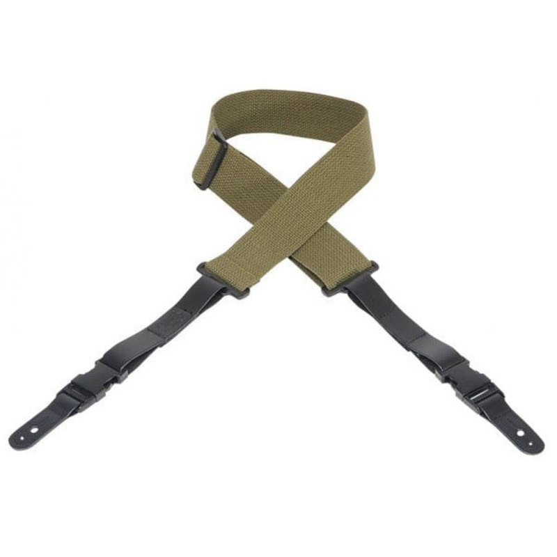 Levys MC15-GRN Cotton 2inch(5.08 cm) Guitar Strap