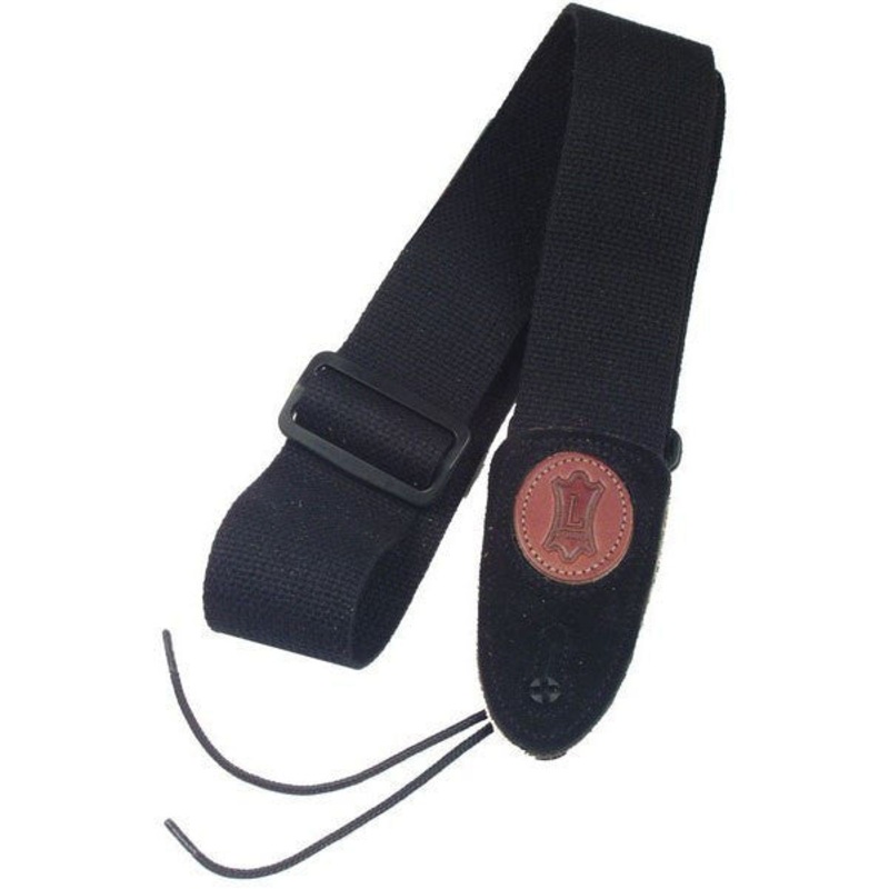 Levys MSS8BLK Polypropylene Guitar Strap with Leather Ends