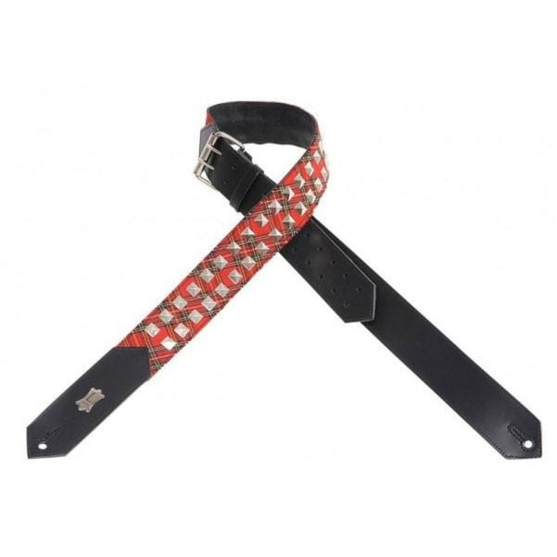 Levys PM28-2SDP Guitar Strap Plaid Fabric /Red
