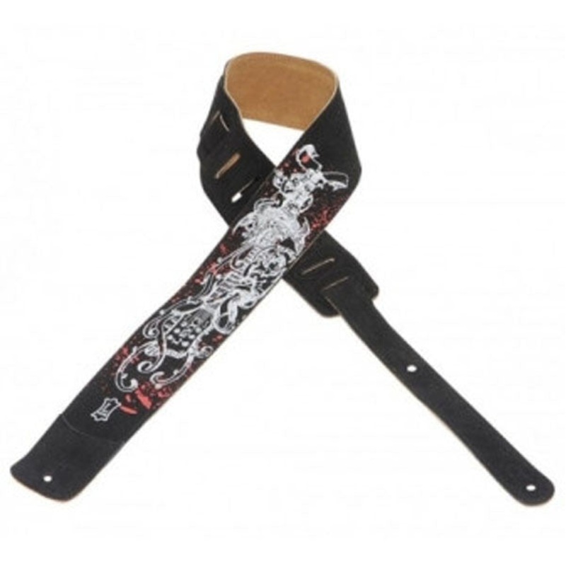 Levys 2.5inch MS1P-001 Suede Leather Guitar Strap