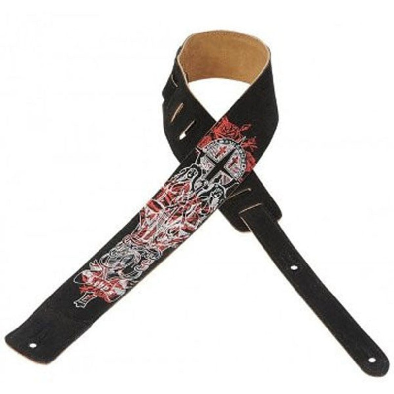 Levys 2.5inch MS1P-002 Suede Leather Guitar Strap