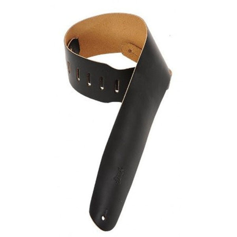 Levys M4-Black 3.5inch Leather Guitar Strap