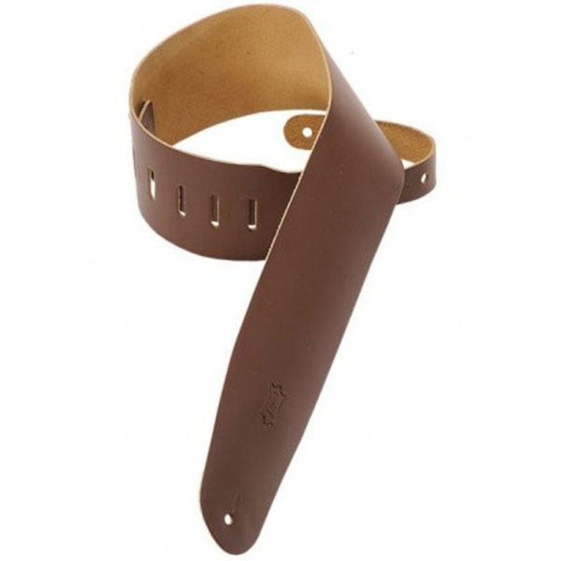 Levys M4-Brown 3.5inch Leather Guitar Strap