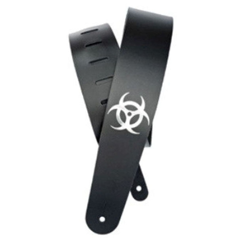 Planet Waves 25L-BIO Icon /Black Biohazard Leather Guitar Strap