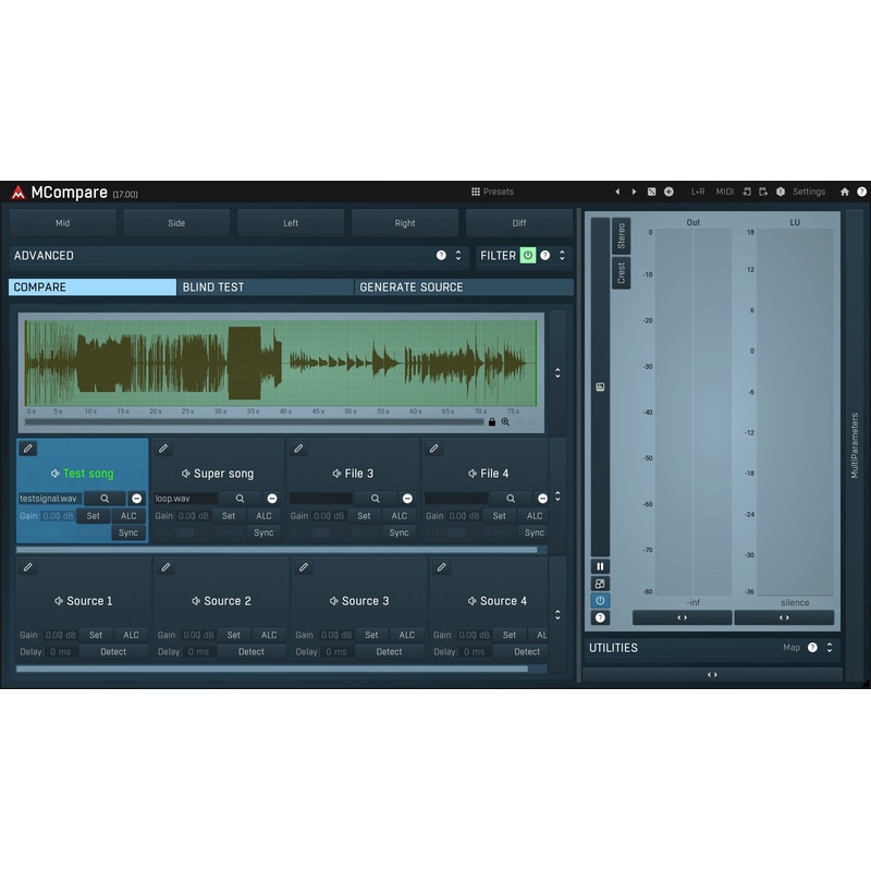MELDA MCompare Analyzer