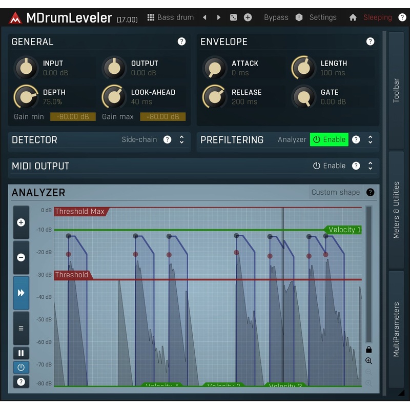 MELDA MDrumLeveler Drum Leveling