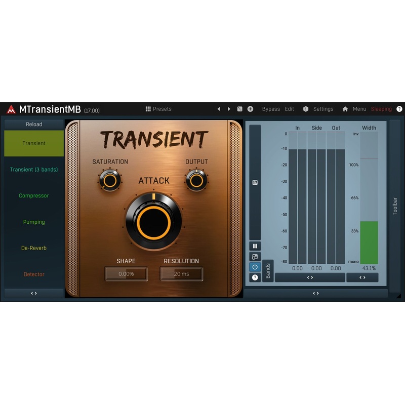 MELDA MTransientMB Transient Shaper