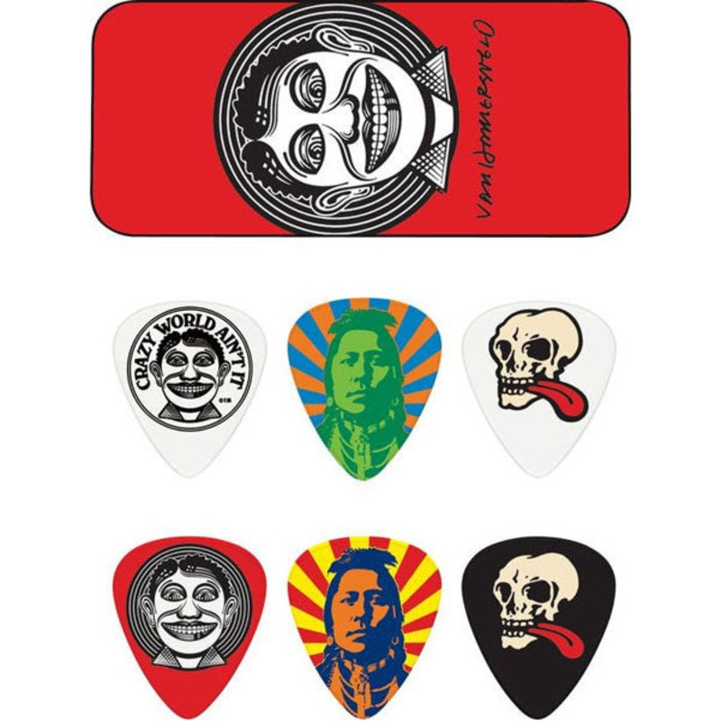 Dunlop John VanHanersvelt Johnny Face Pick Tin with 6 Picks Medium
