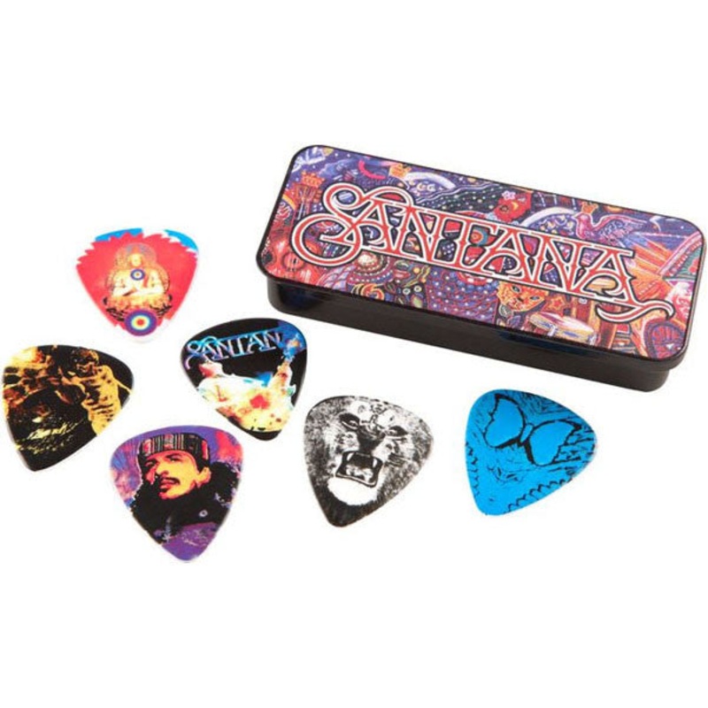 Dunlop Carlos Santana Pick Tin with 6 Picks