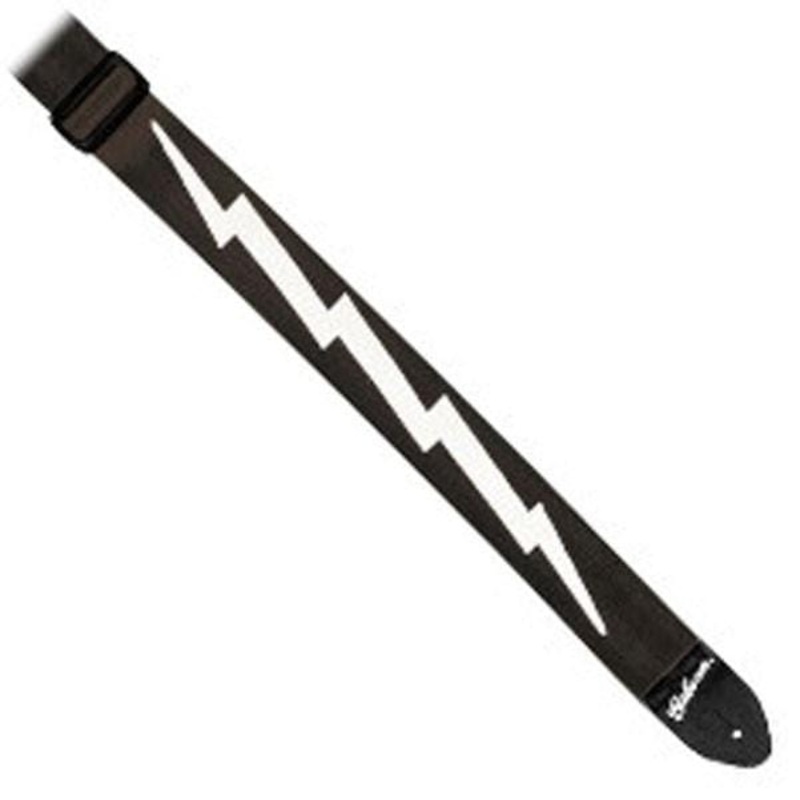 Gibson ASGSBL-10 2 Lightning Bolt Guitar Safety Strap -Jet Black