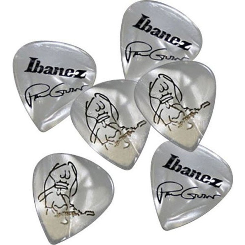 Ibanez Paul Gilbert White Pearl Signature Picks 6-Pack