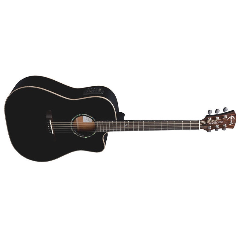 Faith Eclipse Saturn (FECS) Electro Acoustic Guitar – Black Gloss