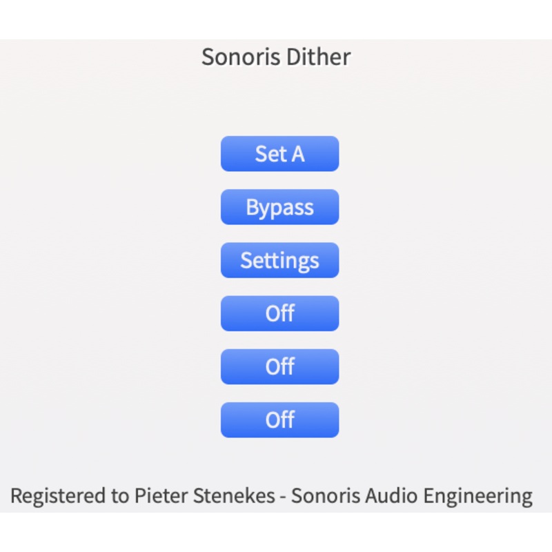 Sonoris Dither: Dithering Plugin