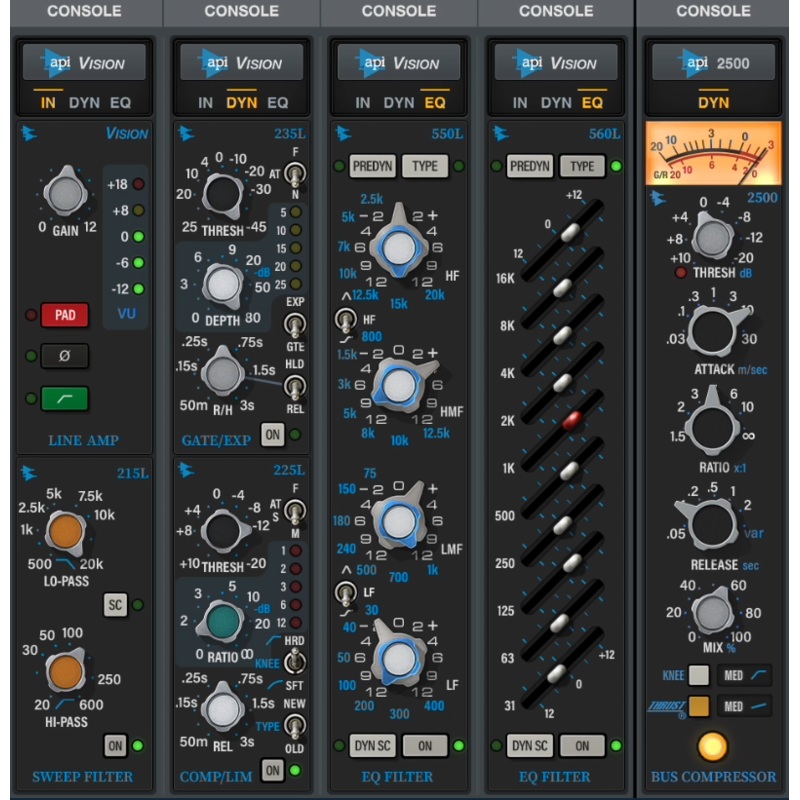 UAD LUNA API Vision Console Emulation Bundle: Plugin Bundle