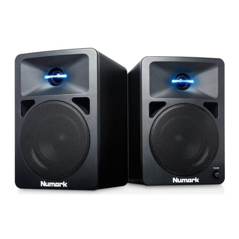 Numark NWAVE580 Powered Desktop DJ Monitor Pair with LED