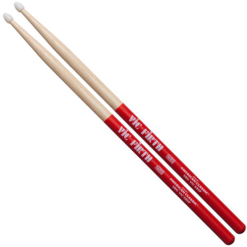 Vic Firth 5BNVG American Classic 5B Nylon Tip Drumsticks with Vic Grip