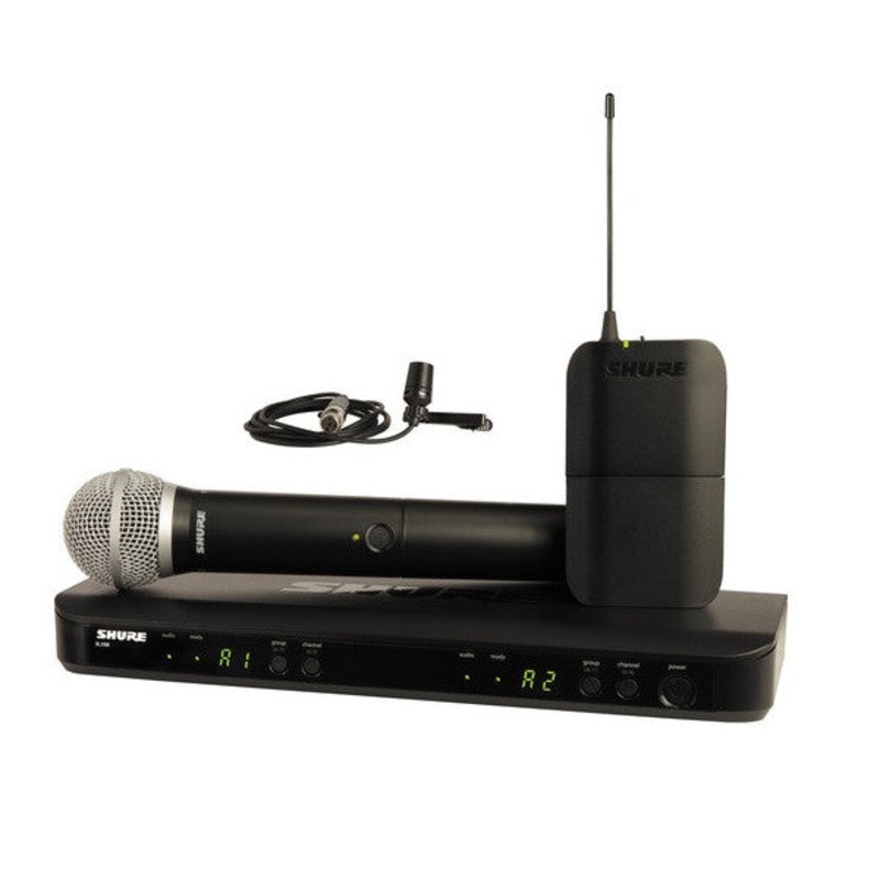 Shure BLX1288/CVL Dual-Channel Wireless System w/Lavalier Microphone H8 518-542