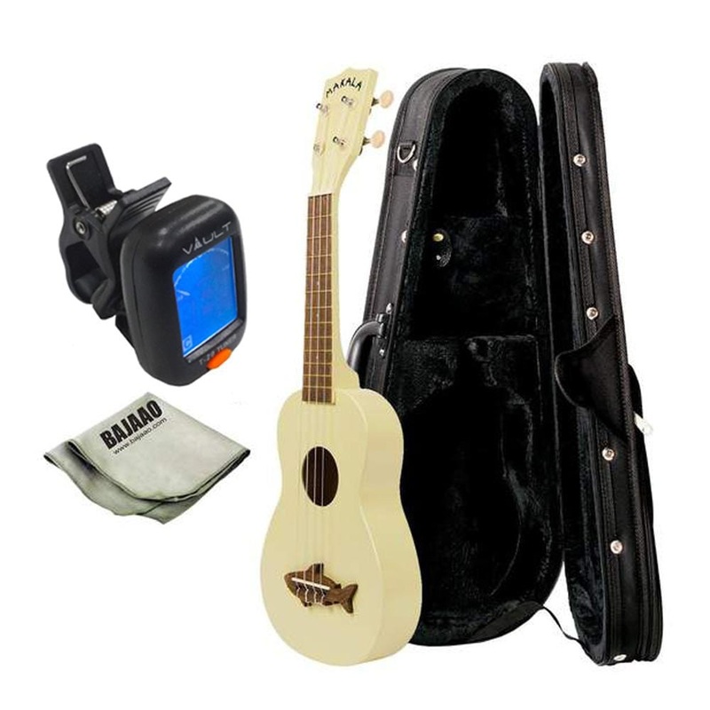 Kala MK-SS Makala Soprano Ukulele with Vintage Satin Finish Standard Ukulele Bundle T429564606801