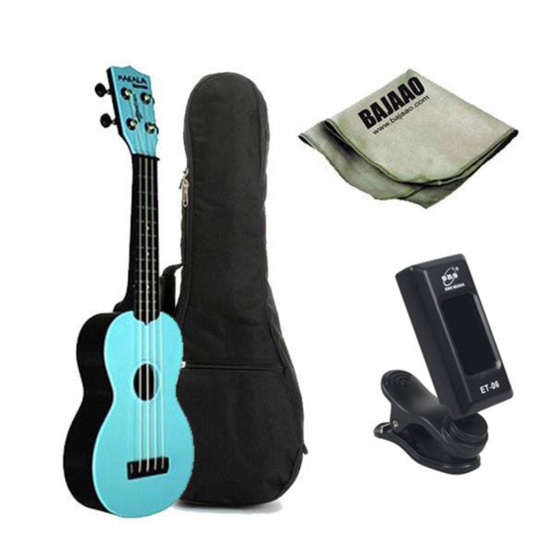 Kala MK-SWB Makala Waterman Soprano Standard Ukulele – Blue Bundle
