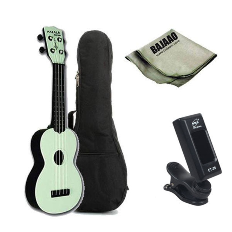 Kala MK-SWB Makala Waterman Soprano Standard Ukulele – Slate Blue Bundle